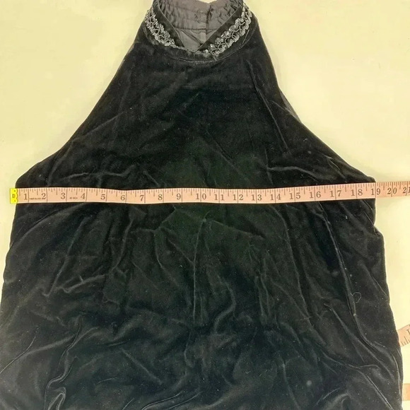 Gunne Sax vintage 80s Jessica McClintock drop-waist velvet Flapper Dress - Picture 10 of 11